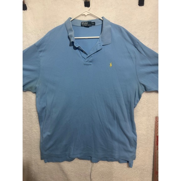 Polo Ralph Lauren Mens XXL Polo Shirt Light Blue Short Sleeve Classic Fit - Picture 1 of 6